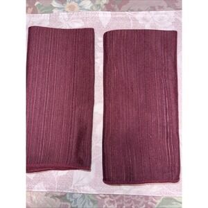 Vintage Bardwil Linens Cords Sultan Maroon  17 X 17‎  Set of 2